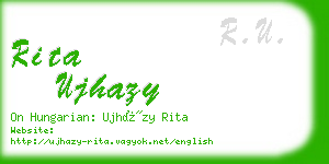 rita ujhazy business card